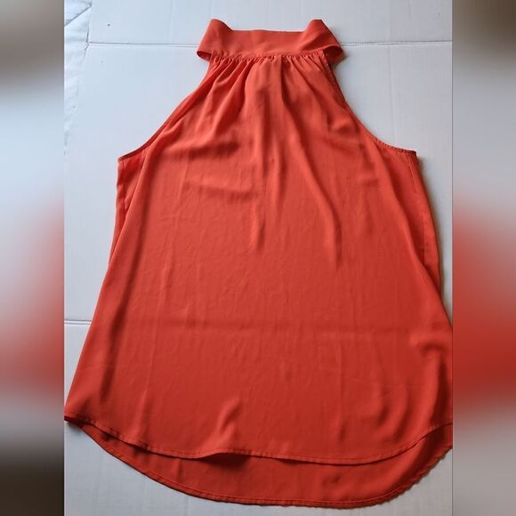 J. Crew Orange Turtle Neck Tie Top Size 10 Tall NWT - Picture 4 of 9